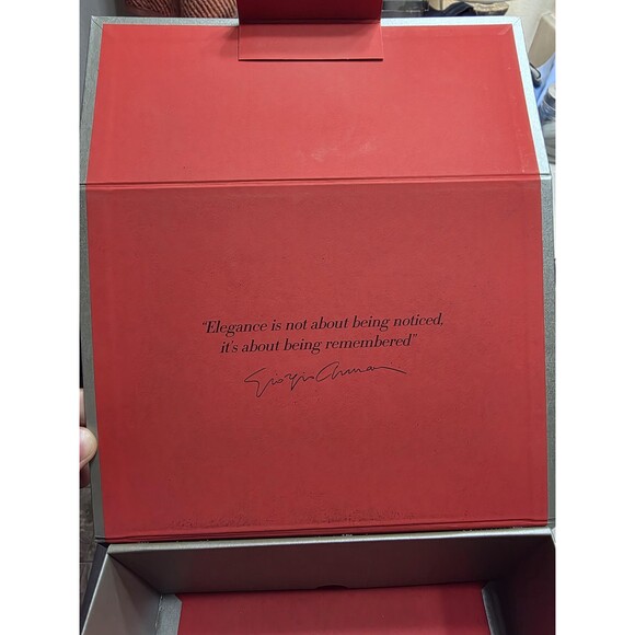 Giorgio Armani Empty Silver Designer Gift Box - Picture 4 of 4
